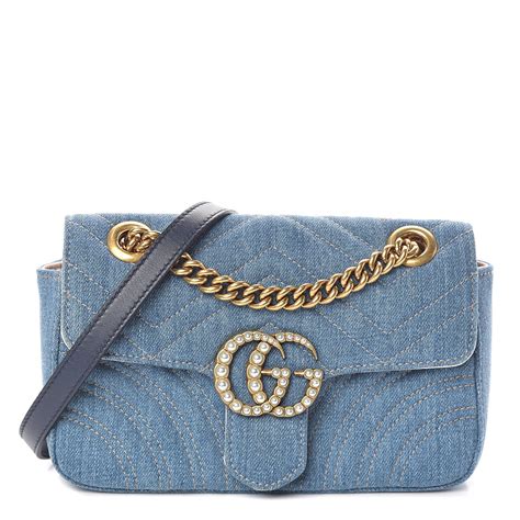 gucci jeans baggy|gucci denim marmont bag.